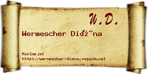 Wermescher Diána névjegykártya
